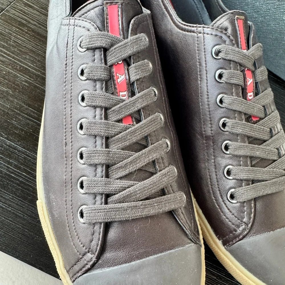 Prada Men's Brown Sneakers (NEVER WORN) - Picture 4 of 4
